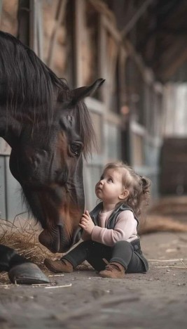 Le cheval et la petite fille