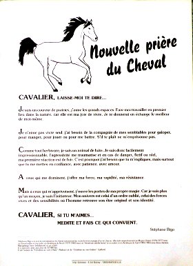 La Nouvelle Prire du Cheval par Stphane Bigo